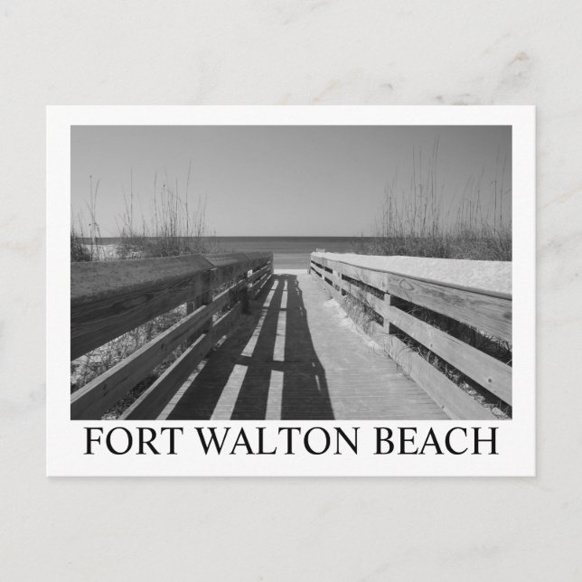 CARTE POSTALE FORT WALTON BEACH, FL NOIR / BLANC (Devant)