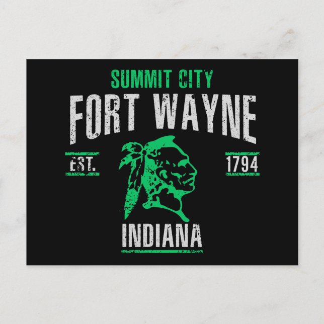 Carte Postale Fort Wayne (Devant)