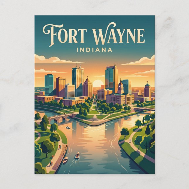 Carte Postale Fort Wayne États-Unis (Devant)