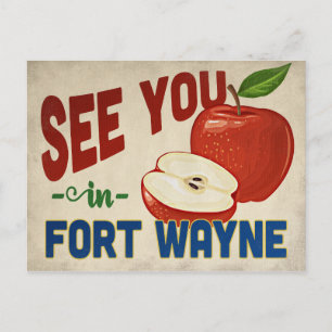 Carte Postale Fort Wayne Indiana Apple - Vintage voyage
