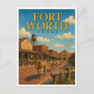 Carte Postale Fort Worth Texas Stockyards GeoSaga
