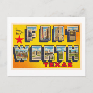 Carte postale Fort Worth Texas TX Vintage