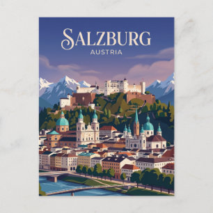 Carte Postale Forteresse de Hohensalzburg et vue panoramique sur