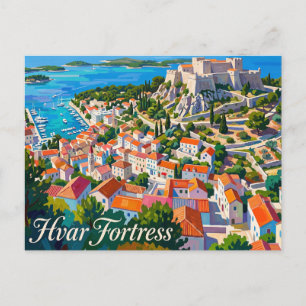 Carte Postale Forteresse de Hvar Croatie