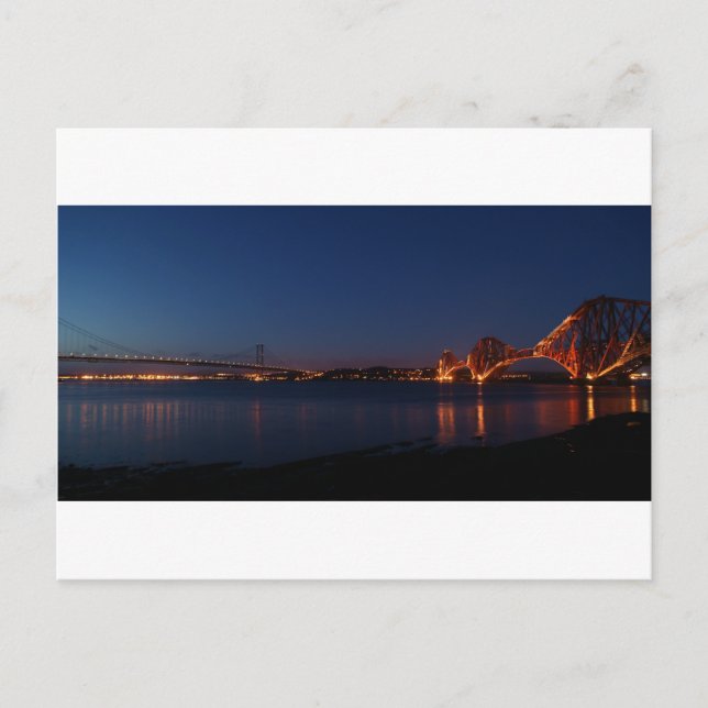 Carte Postale Forth Bridges at Night (Devant)