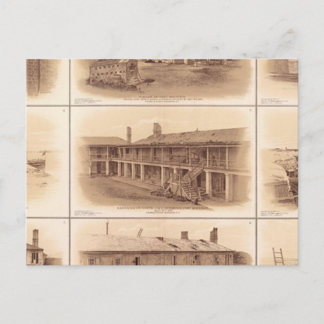 Carte Postale Forts Sumter & Moultrie (Devant)