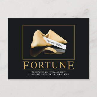 Carte postale Fortune Motivation Parody
