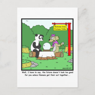 Carte Postale Fortune Teller : Caricature de Panda