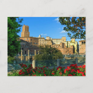 Carte Postale Forum de Trajan, Traiani, Roma, Italie