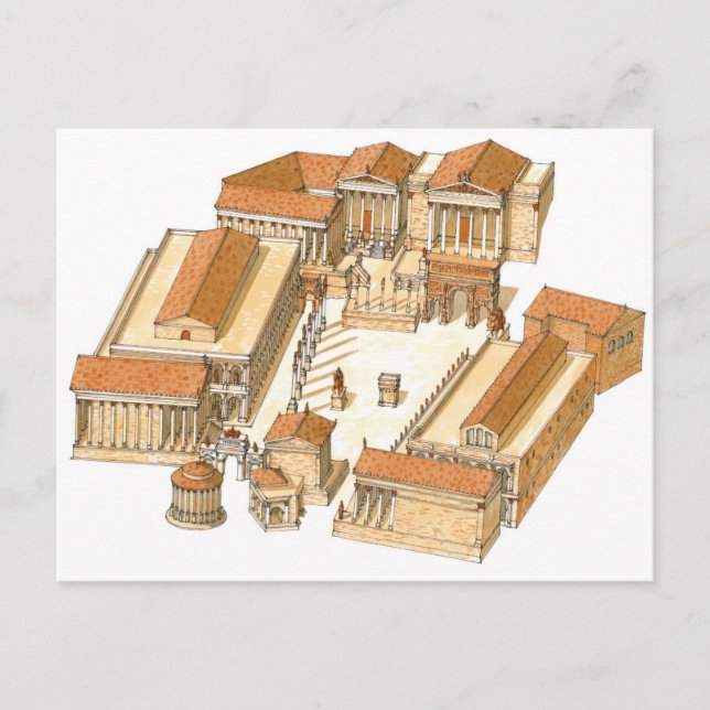 Carte Postale Forum impérial. Rome. Vue aérienne (Devant)