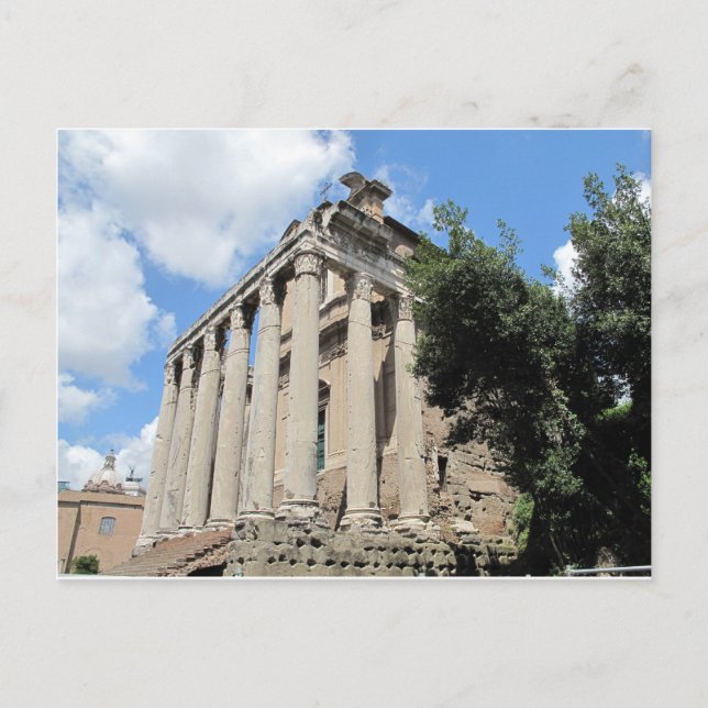 Carte Postale Forum Romain - Temple d'Antonin (Devant)