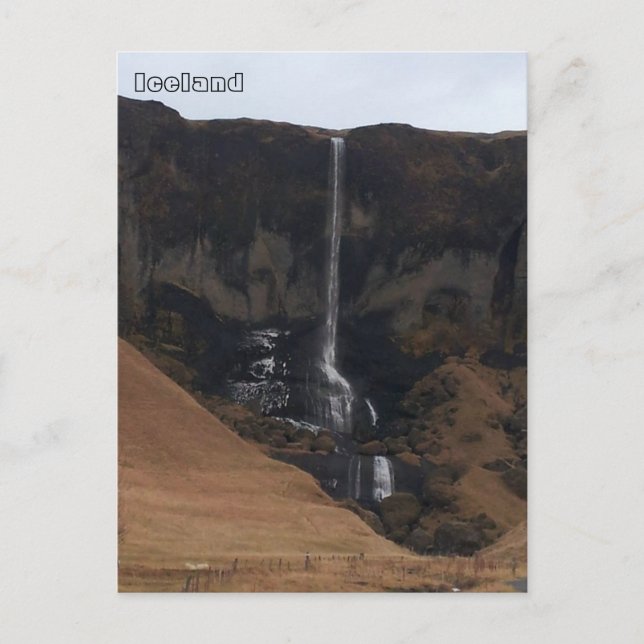Carte Postale Foss à Siðu, sud de l'Islande (Devant)