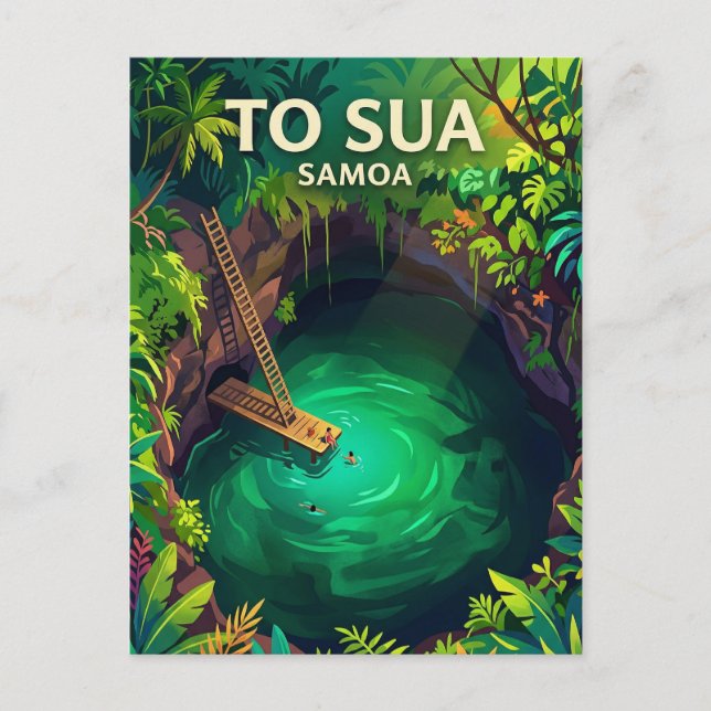Carte Postale Fosse océanique de To Sua Samoa (Devant)