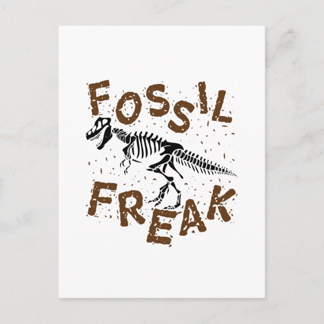 Carte Postale Fossile Freak Paléontologie Dinosaure Bones (Devant)