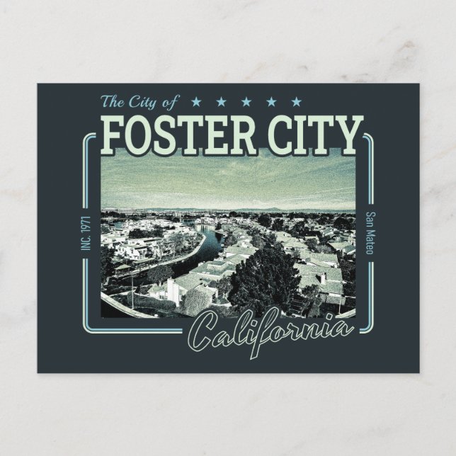 CARTE POSTALE FOSTER CITY SAN MATEO CALIFORNIE (Devant)