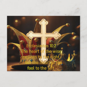 Carte Postale Fou contre sage