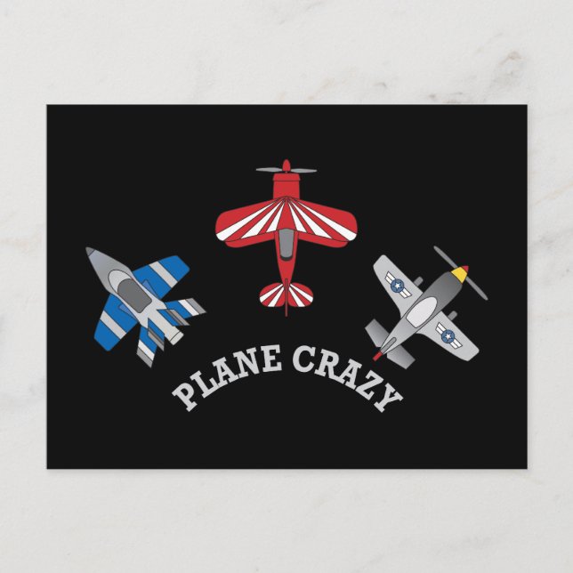 Carte Postale Fou d'avion (Devant)