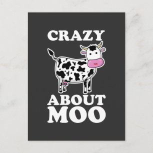 Carte Postale Fou de Moo, Cow Lovers Pun T-Shirt