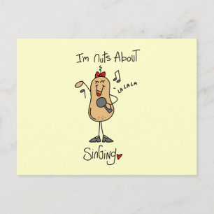 Carte Postale Fou de T-shirts et cadeaux de chant