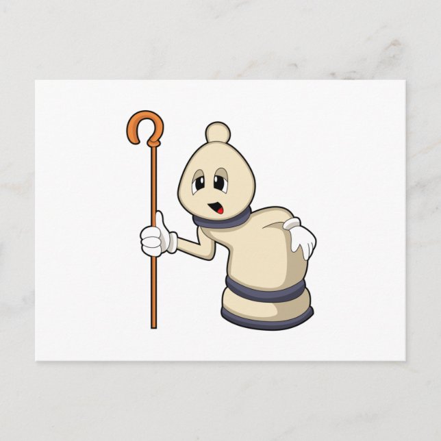 Carte Postale Fou, pièce de jeu d'échecs aux échecs (Devant)