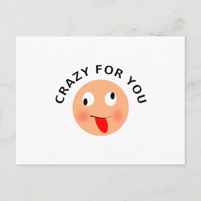 Carte Postale Fou pour toi (Devant)