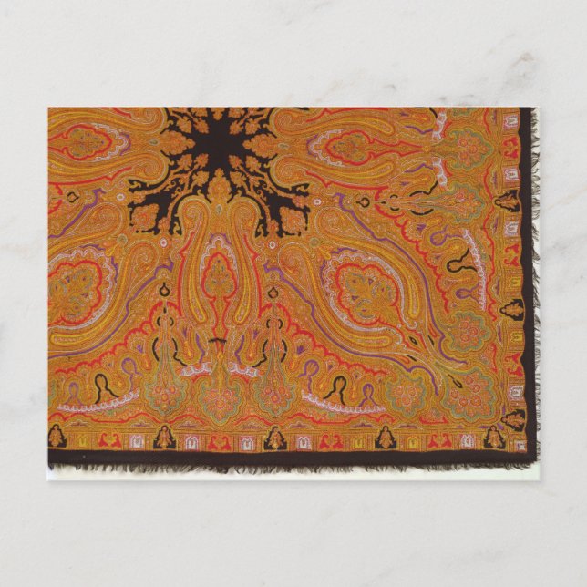 Carte Postale Foulard de Cashmere, vers 1870-80 (Devant)