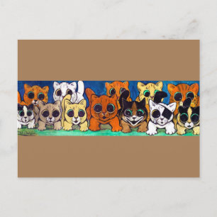 Carte Postale Foule de Chats, Louis Wain