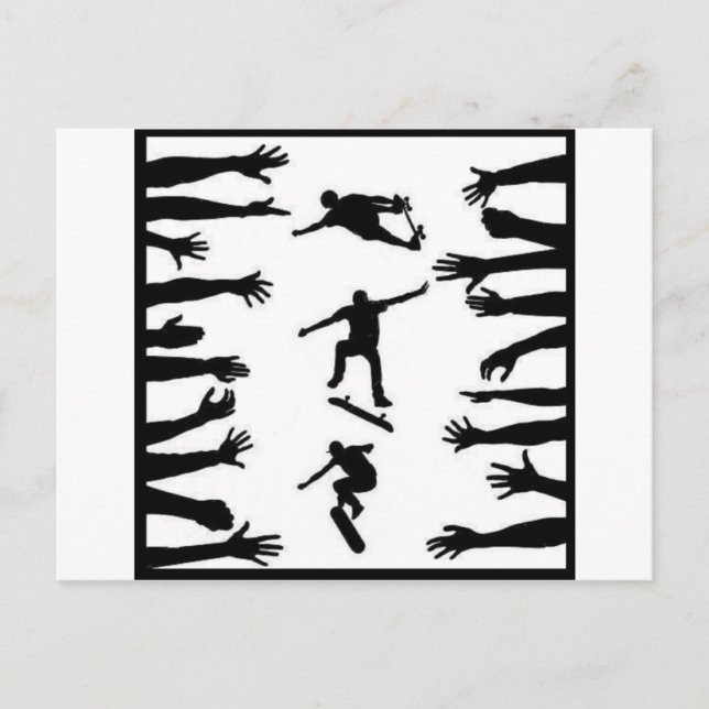 Carte Postale Foule de patinage (Devant)