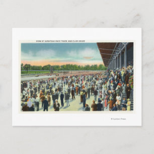 Carte Postale Foules à Saratoga Race Track & Clubhouse