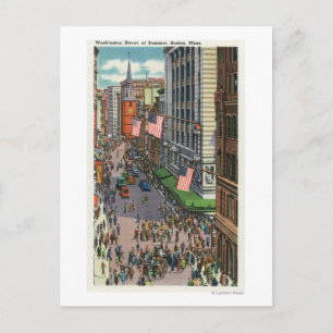 Carte Postale Foules d'été sur Washington Street