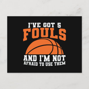 Carte Postale Fouls Basketball Conception du basket-ball
