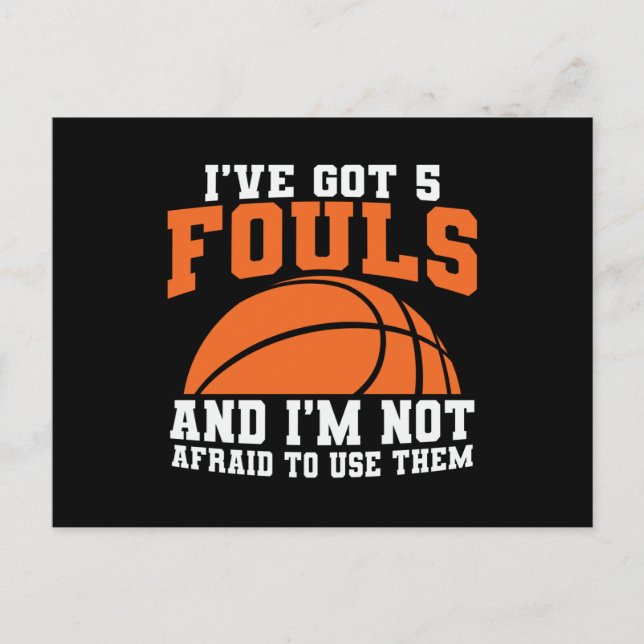 Carte Postale Fouls Basketball | Conception du basket-ball (Devant)