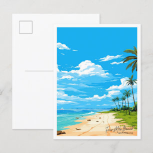 Carte Postale Four Mile Beach Australie Illustration de voyage