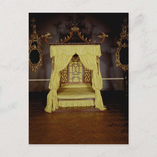 Carte Postale Four Poster Bed, style chinois, années 1750 (Devant)