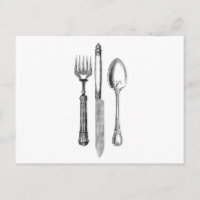 Fourche à couteau d'antiquité et combo à cuillère 