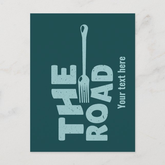 Carte Postale Fourche dans la typographie routière (Devant)