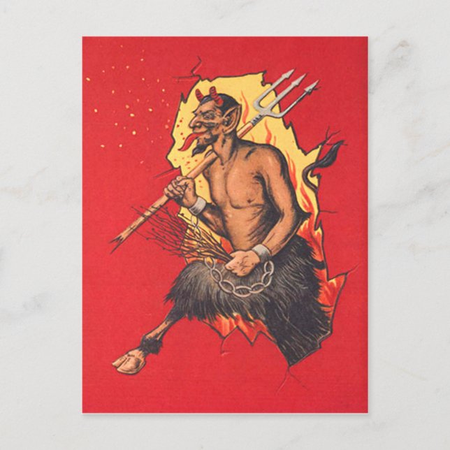 Carte Postale Fourche de Krampus (Devant)