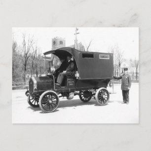 Carte Postale Fourgon de police, 1909. Photo ancienne
