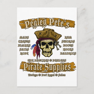 Carte Postale Fournitures de pirates de Pegleg Pete