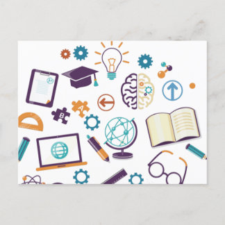 Carte Postale Fournitures scolaires de rentrée scolaire