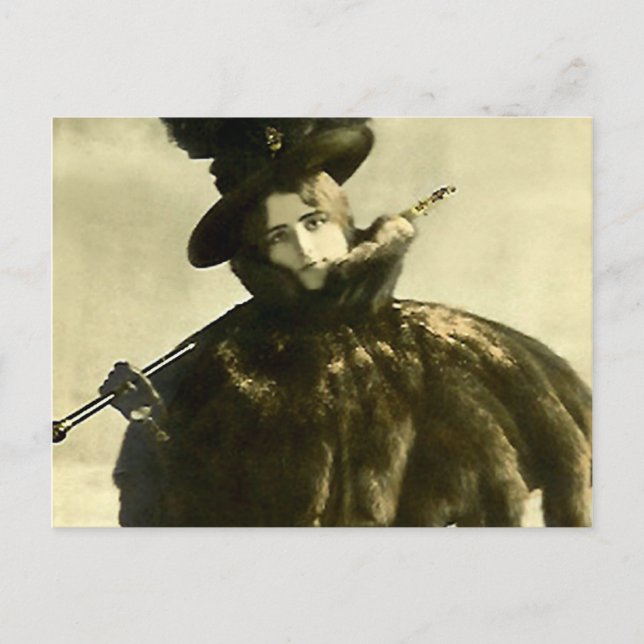 Carte Postale Fourrure surchargée (Devant)