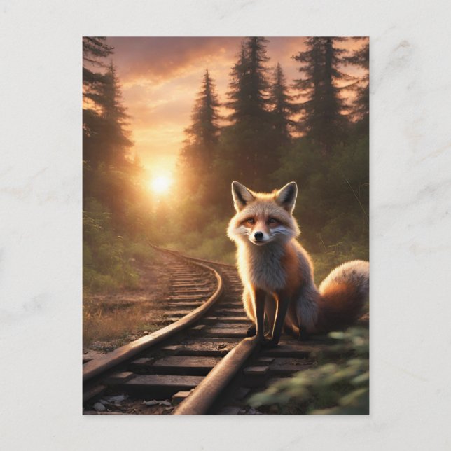 Carte Postale Fox à Sunrise (Devant)