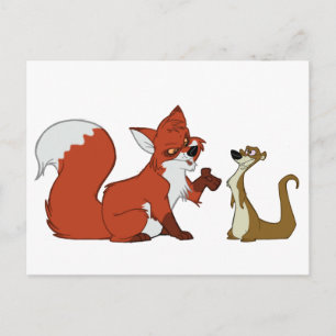 Carte Postale Fox et Weasel Talk