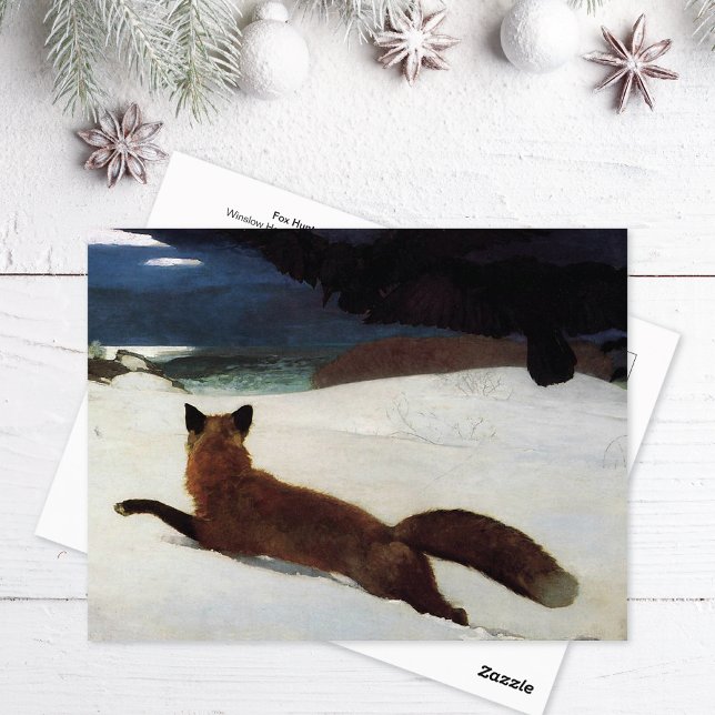 Carte Postale Fox Hunt Winter Winslow Homer (Créateur téléchargé)