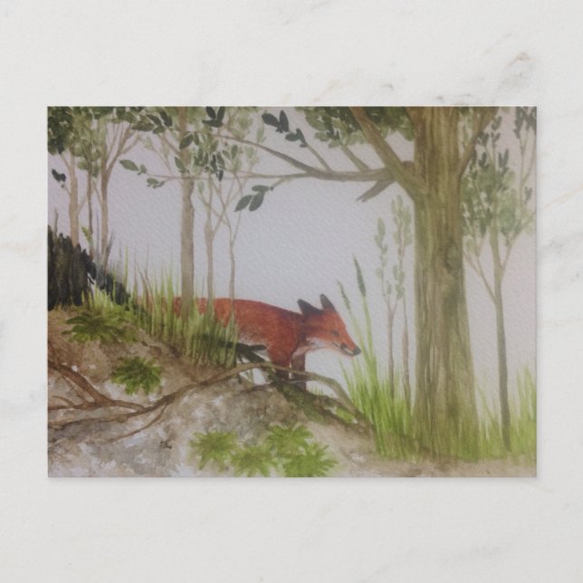 Carte Postale Fox in the Forest (Devant)