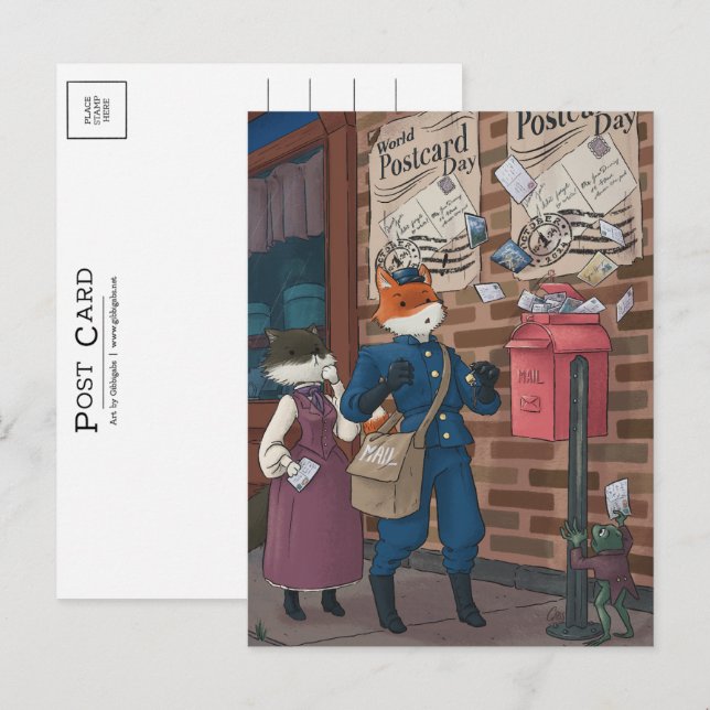 Carte Postale Fox Mail (World Postcard Day 2024) (Devant / Derrière)