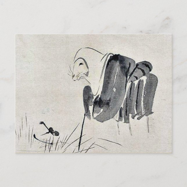 Carte Postale Fox nun Ukiyoe (Devant)