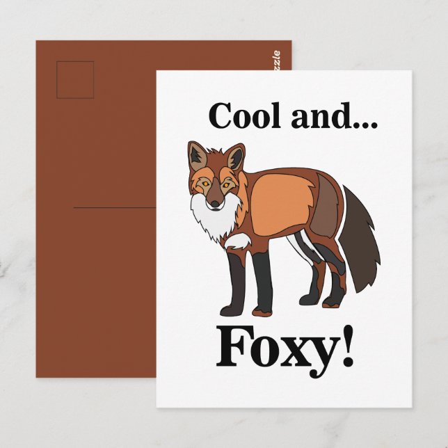 Carte Postale Fox Wild Animal Foxy (Devant / Derrière)