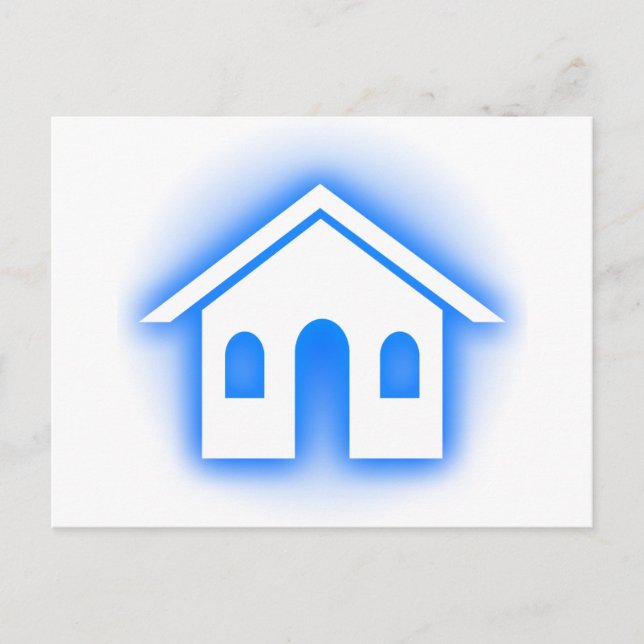 Carte Postale foyer bleu brillant (Devant)