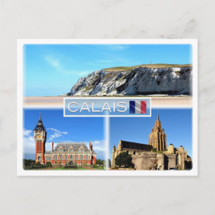 Carte Postale FR Calais - Casquette Blanc Nez - Hôtel de Ville -